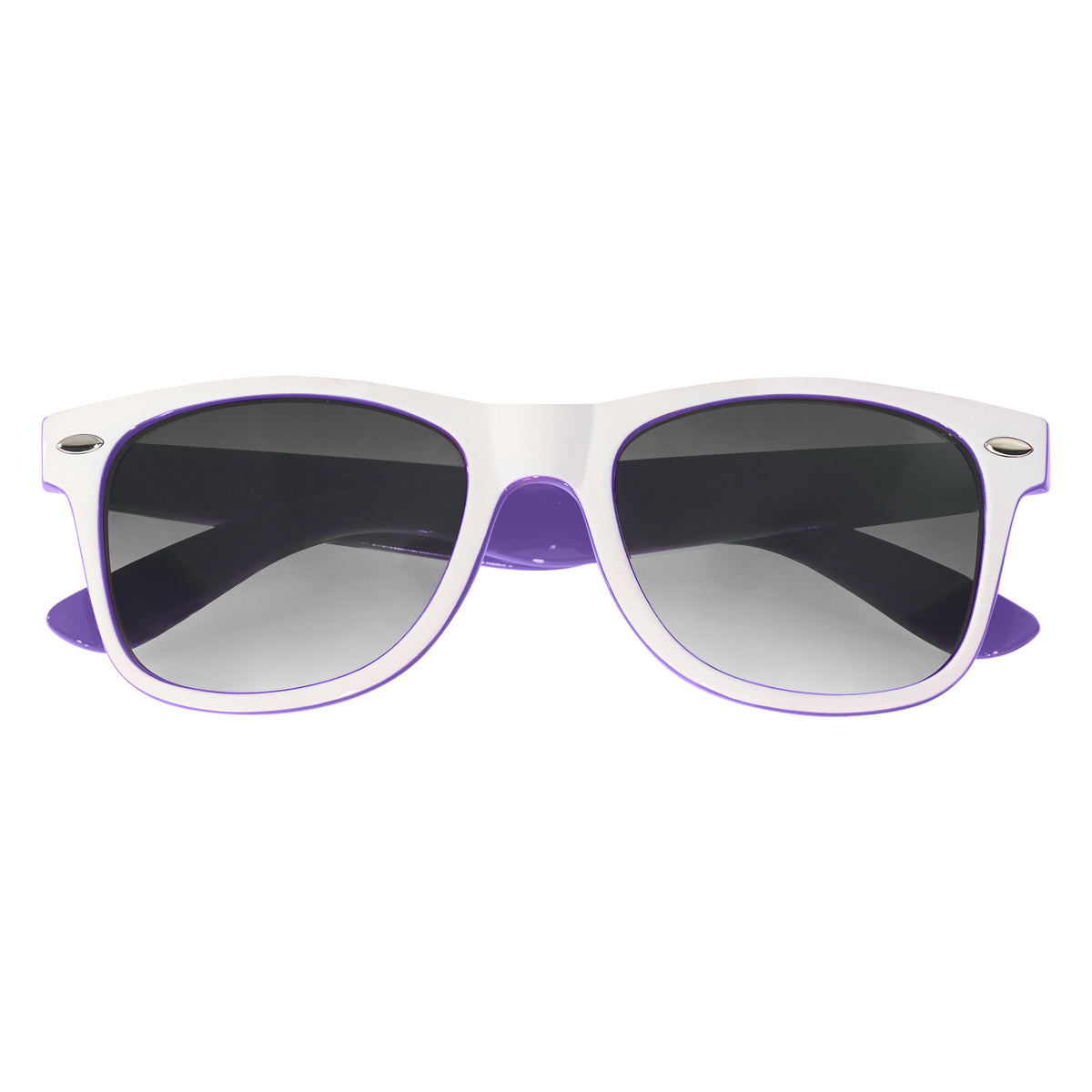 Malibu Sunglasses in Two Tones - White - Closed