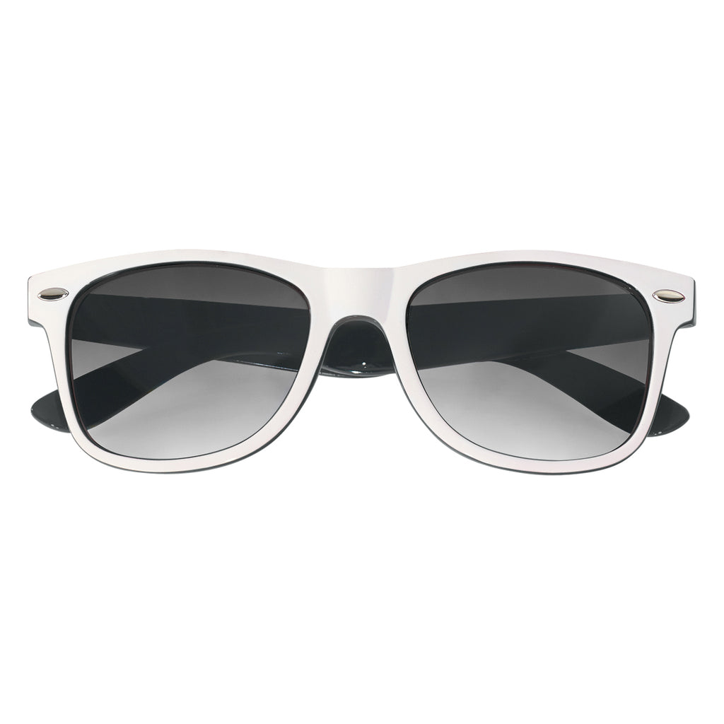 Malibu Sunglasses in Two Tones - White - Closed