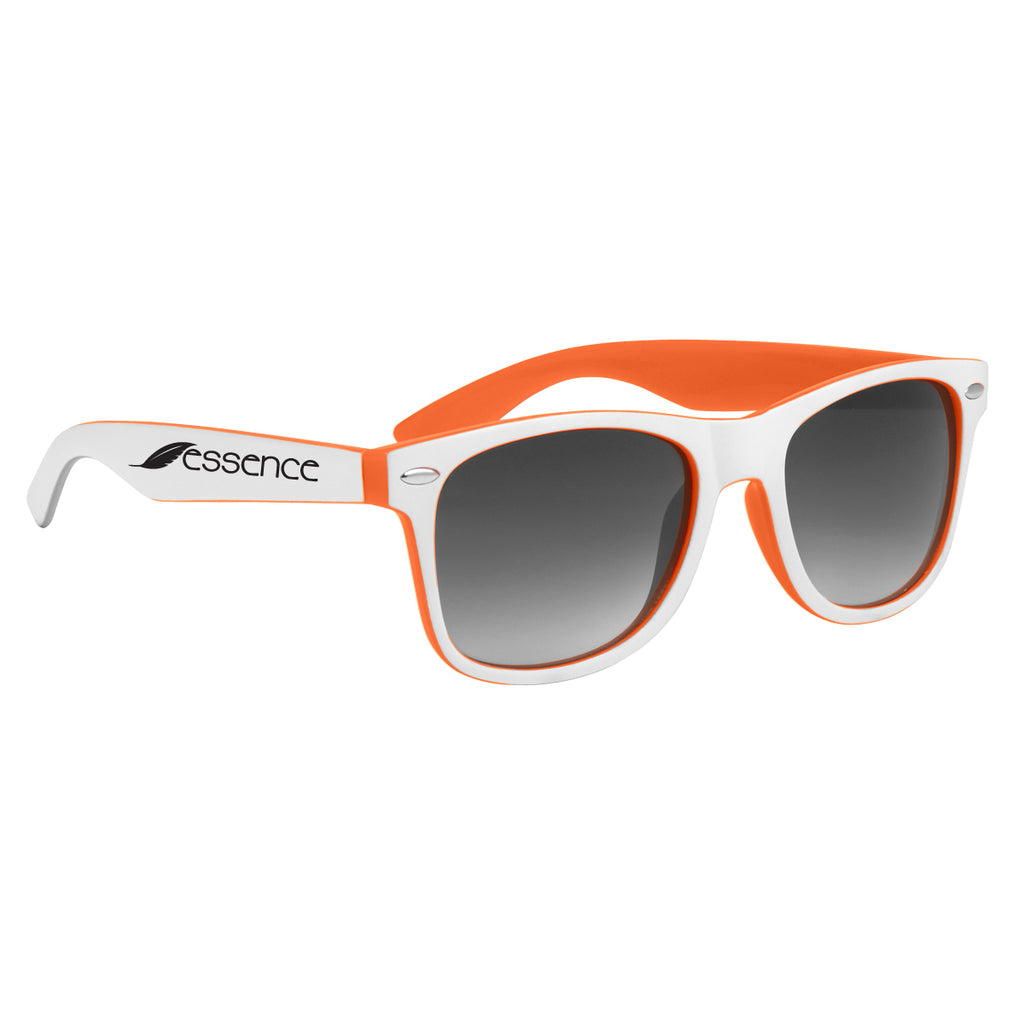 Malibu Sunglasses in Two Tones - White - Silk Screen