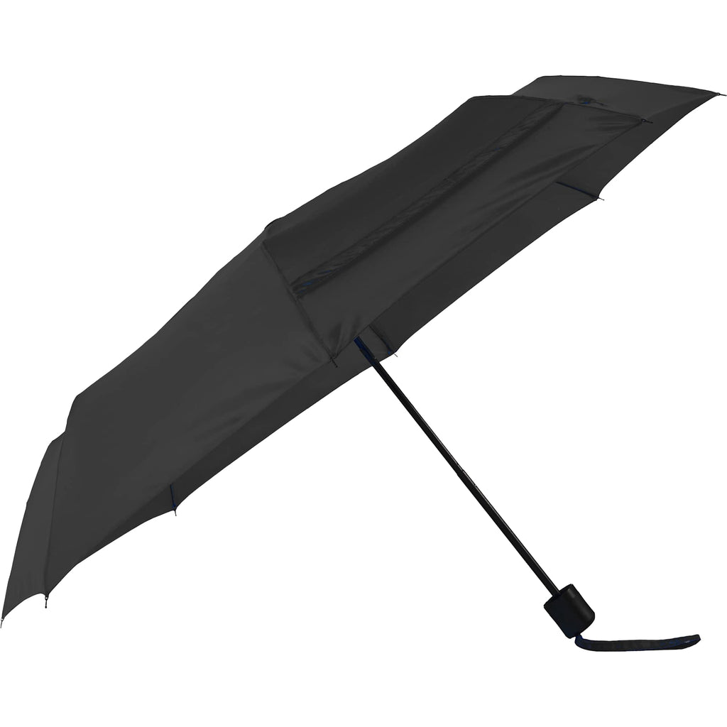 Manual Folding Umbrella with Sleeve, 42 Inch Full Color - Black - Side