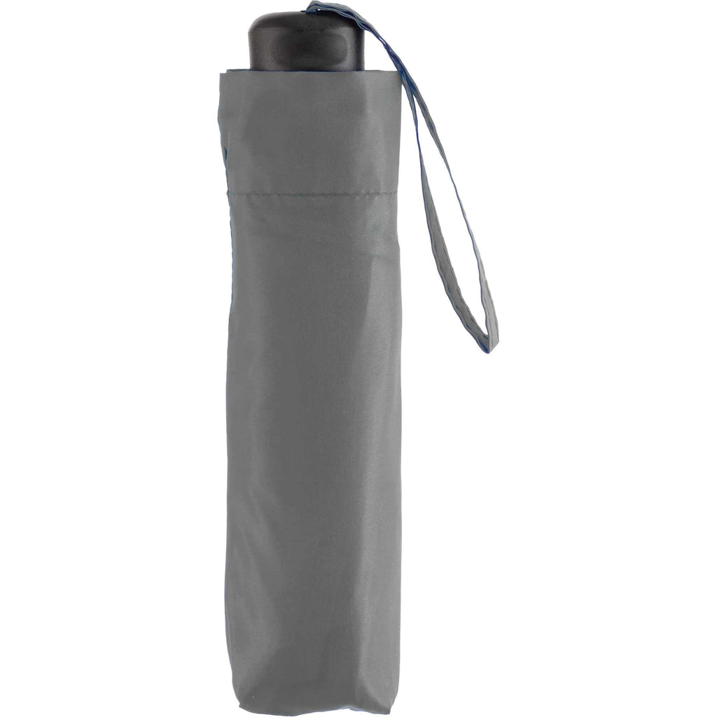 Manual Folding Umbrella with Sleeve, 42 Inch Full Color - Gray - Sleeve