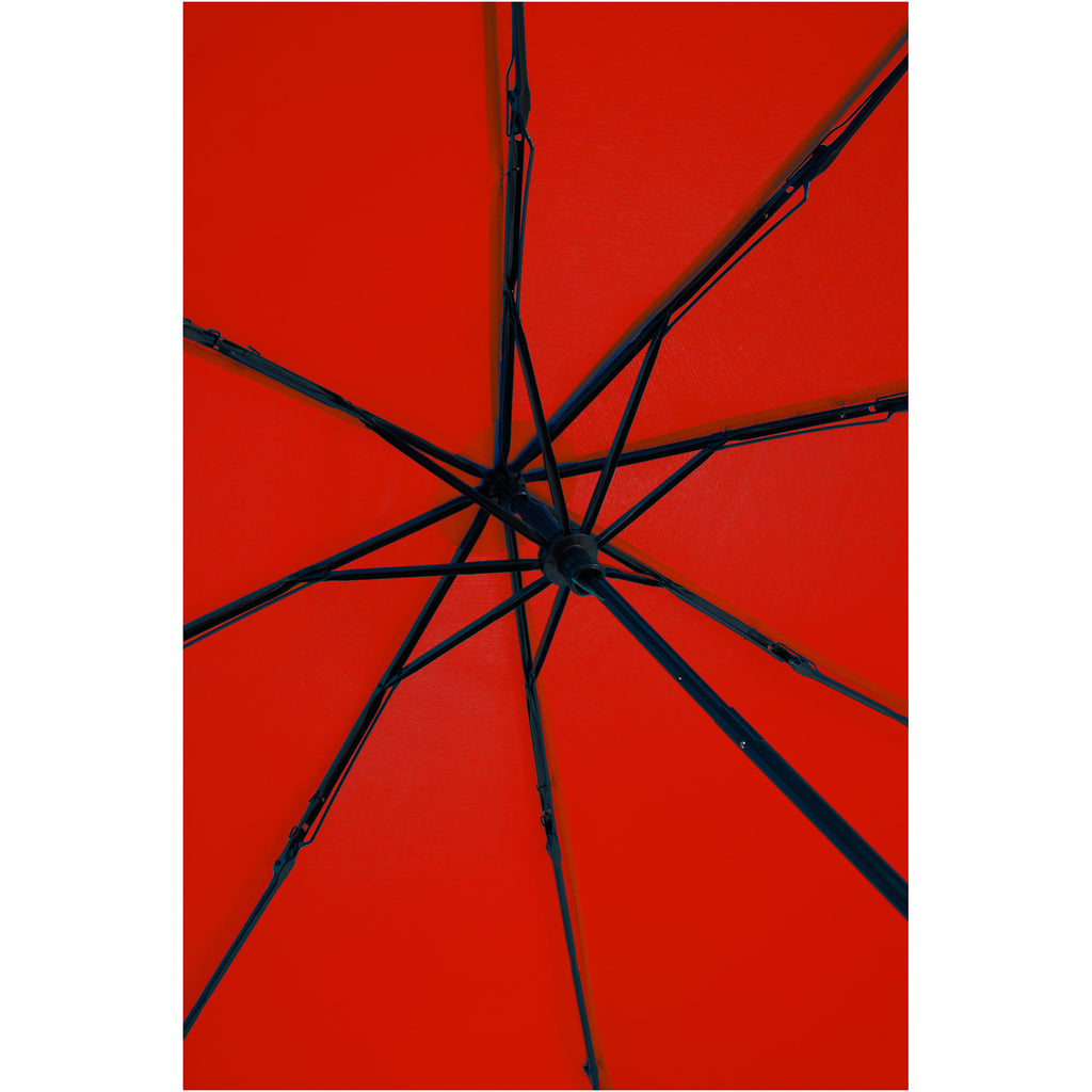 Manual Folding Umbrella with Sleeve, 42 Inch Full Color - Red - Ribs