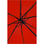 Manual Folding Umbrella with Sleeve, 42 Inch Full Color - Red - Ribs