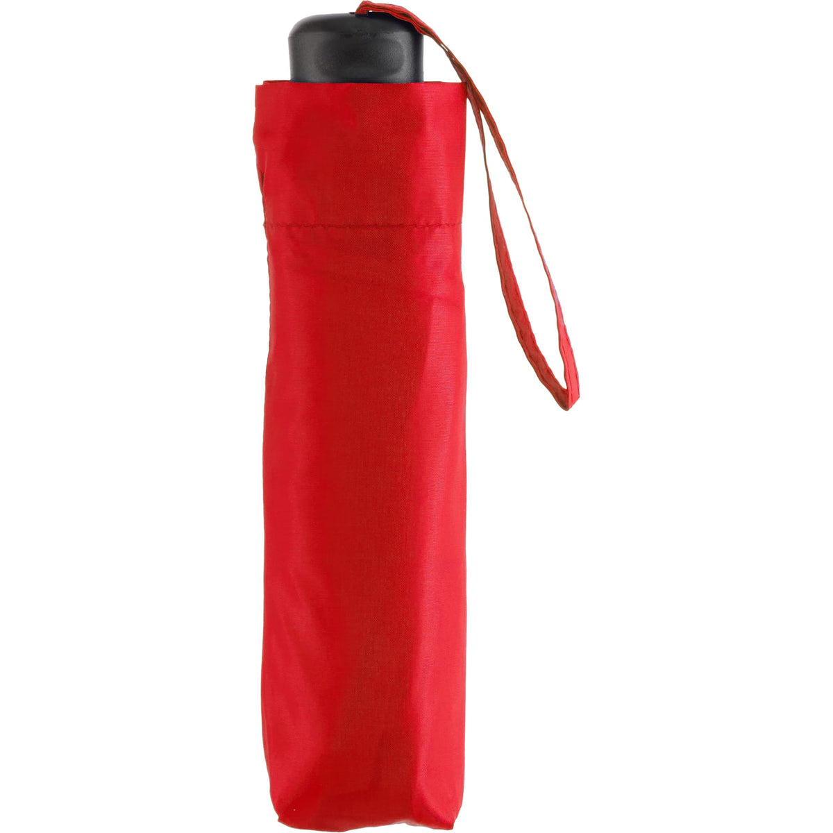 Manual Folding Umbrella with Sleeve, 42 Inch Full Color - Red - Sleeve