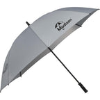 Manual Open Golf Umbrella with Metal Frame, 60 Inches Full Color - Gray - Right Angle