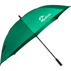 Manual Open Golf Umbrella with Metal Frame, 60 Inches Full Color - Green - Right Angle