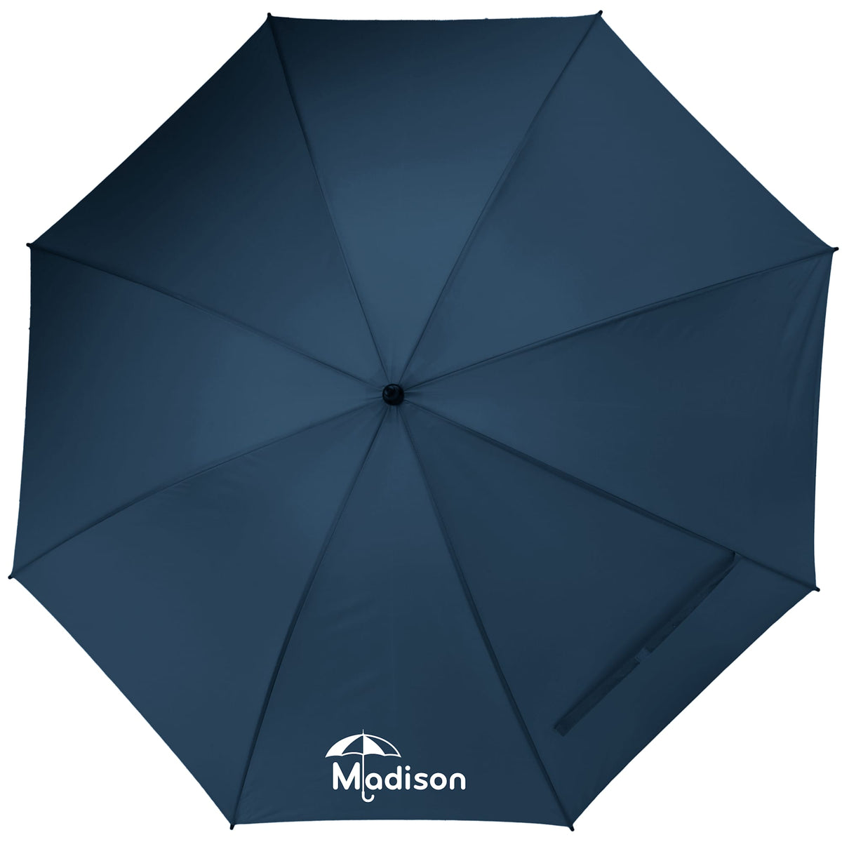 Manual Open Golf Umbrella with Metal Frame, 60 Inches Full Color - Navy - Front