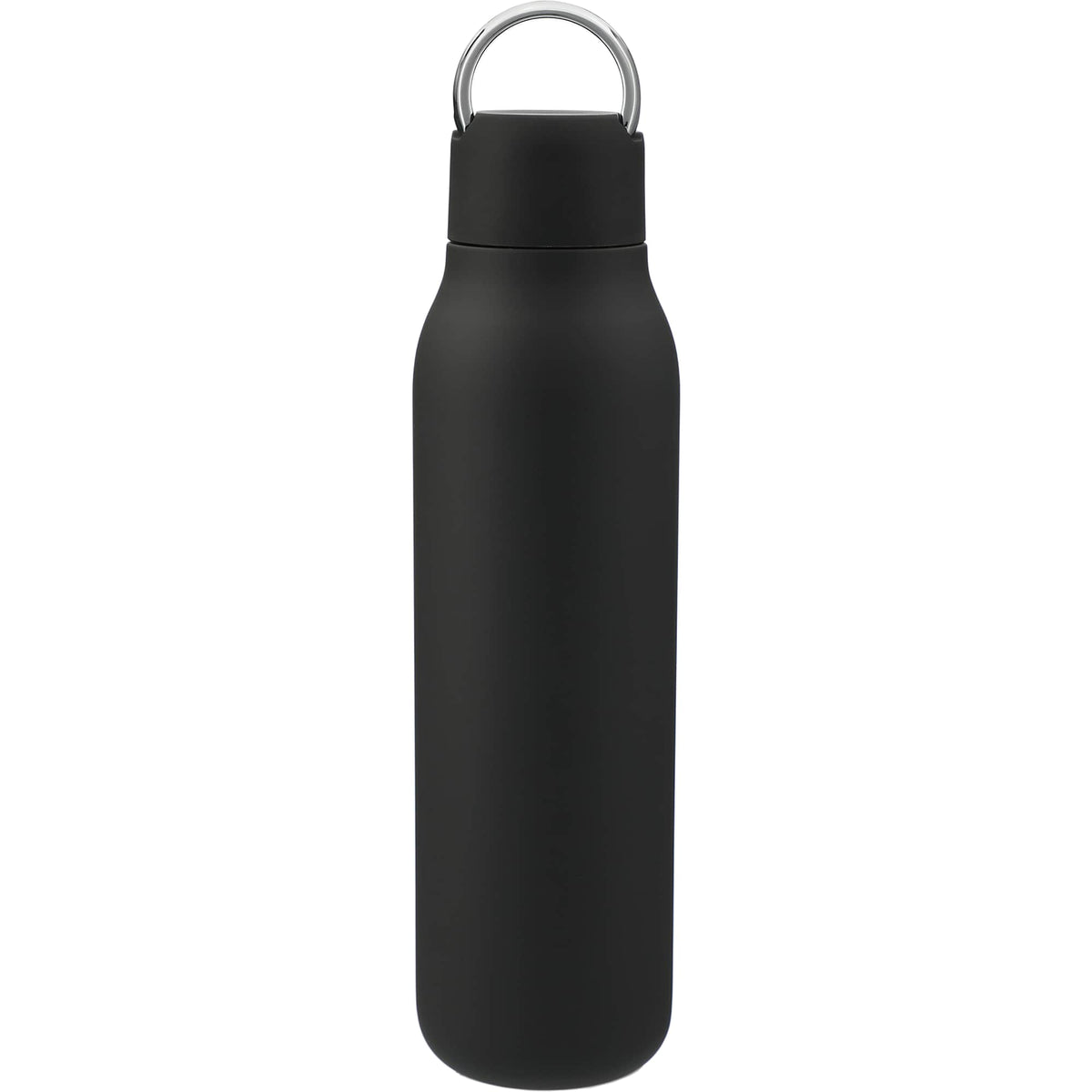 Marka Copper Insulated Bottle with Metal Loop, 20 oz - Black - Back 2