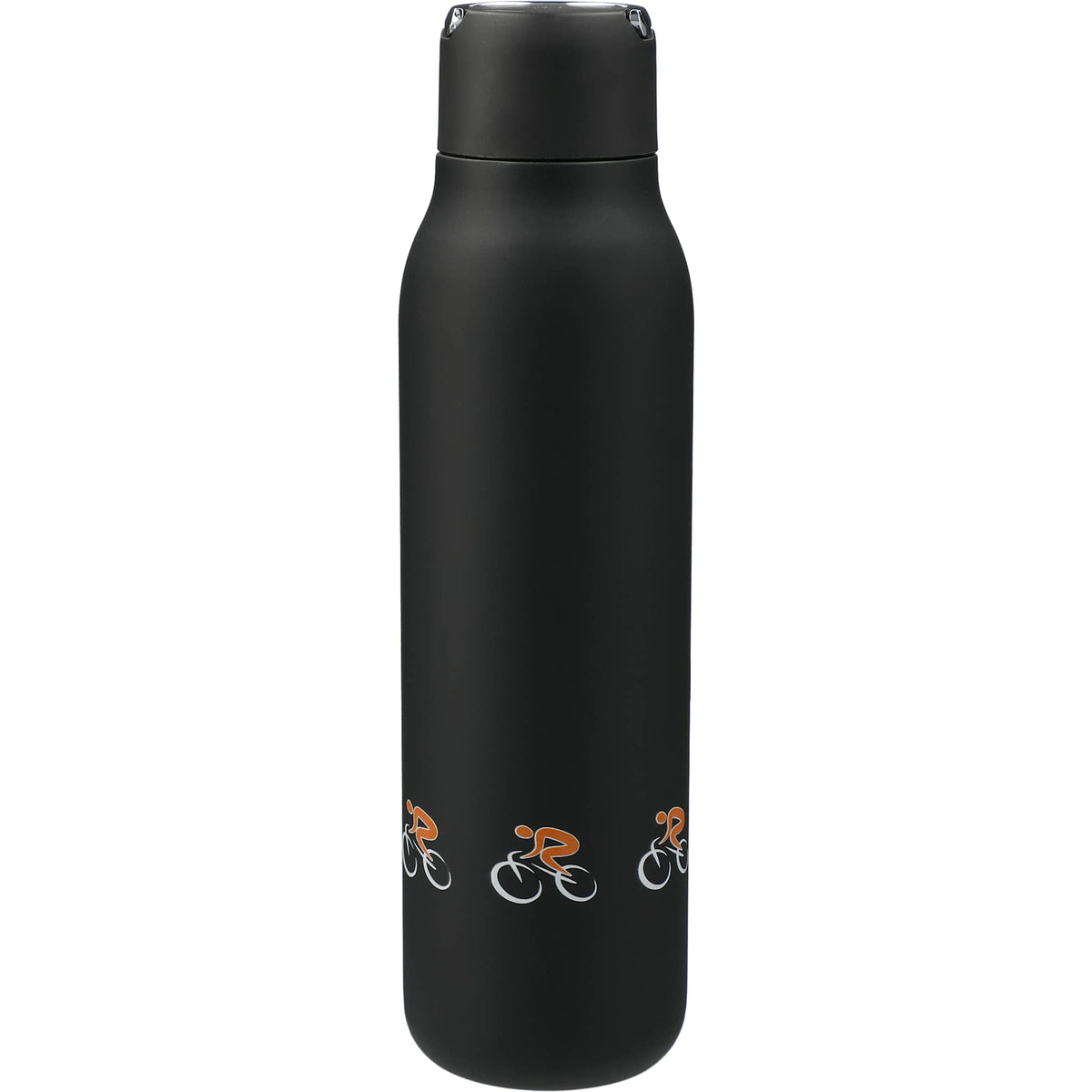 Marka Copper Insulated Bottle with Metal Loop, 20 oz - Black - Back