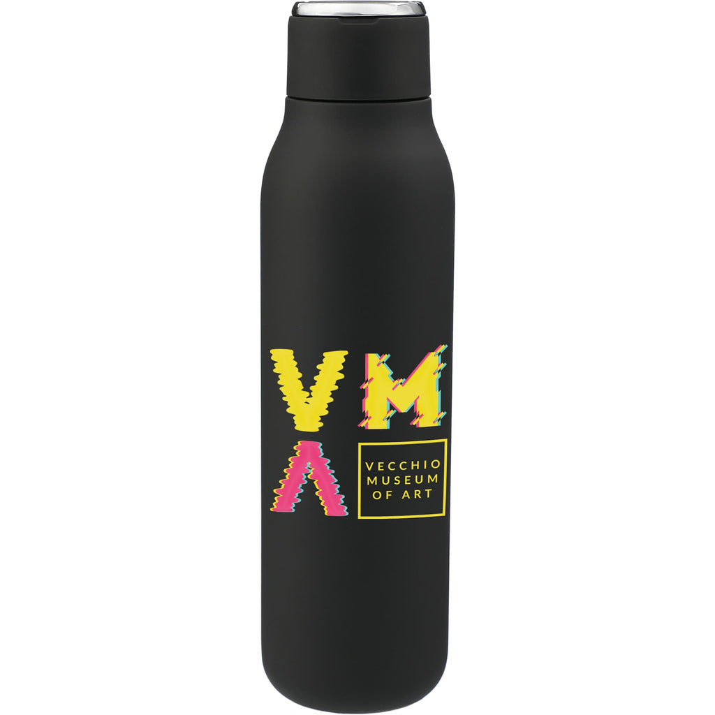 Marka Copper Insulated Bottle with Metal Loop, 20 oz - Black - Front 3