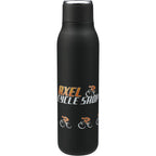 Marka Copper Insulated Bottle with Metal Loop, 20 oz - Black - Front