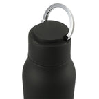 Marka Copper Insulated Bottle with Metal Loop, 20 oz - Black - Top
