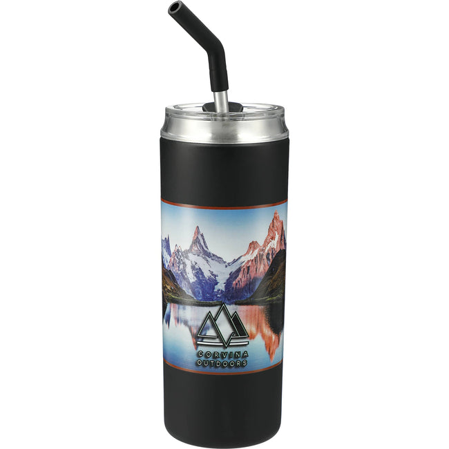 Marka Copper Vacuum Tumbler and Reusable Steel Straw, 20 oz Full Color