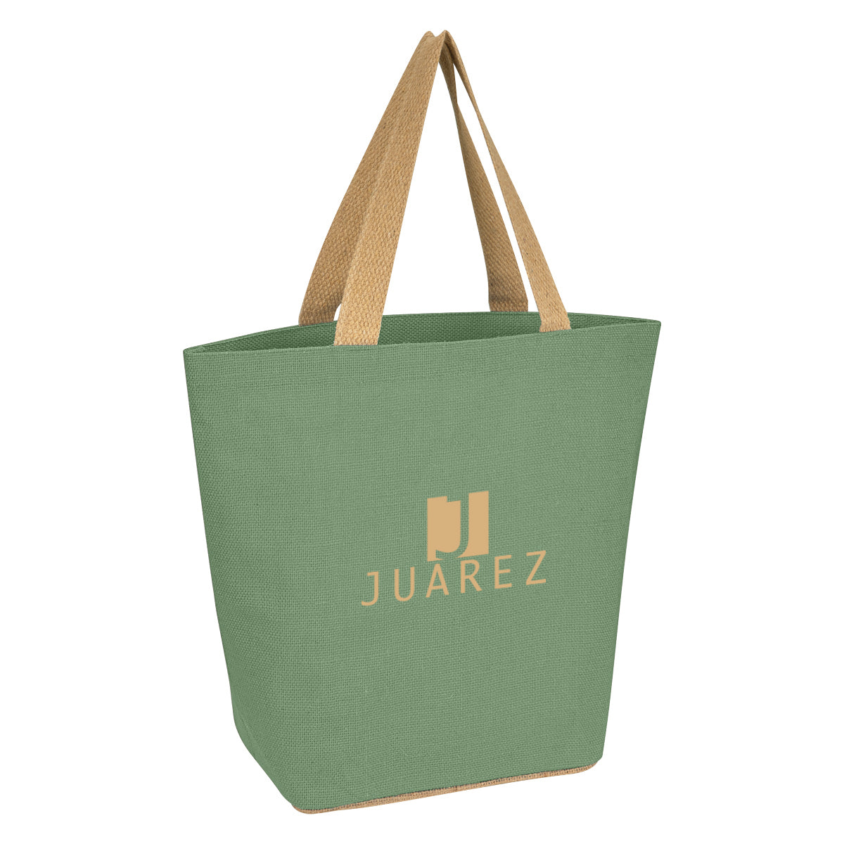 Marketplace Tote Bag in Jute - Green - Silk Screen