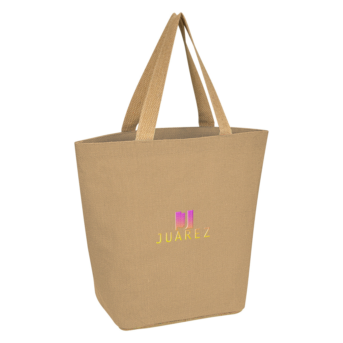 Marketplace Tote Bag in Jute - Natural - Embroidery