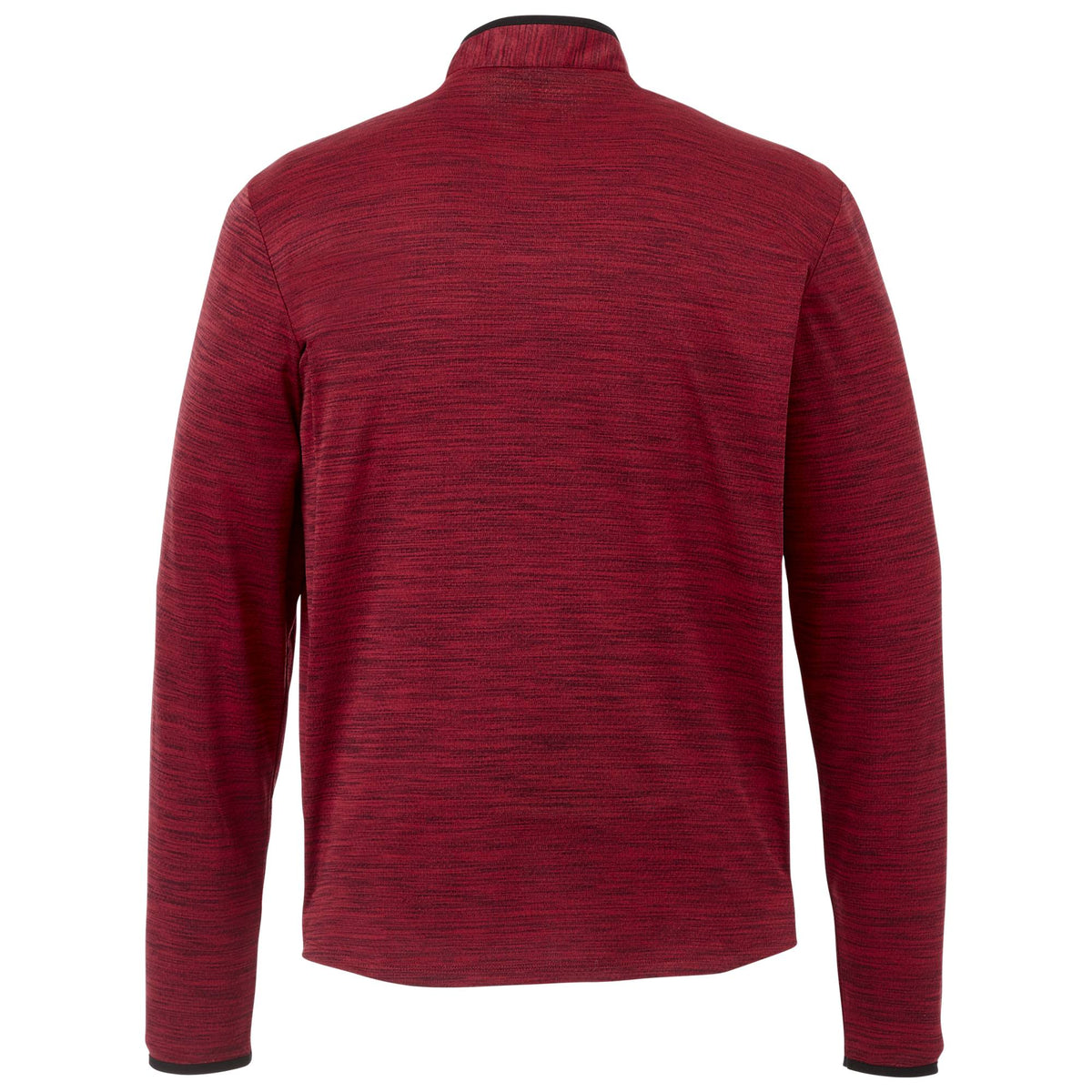 Mather Performance Knit Half Zip with Thumb Holes for Men Embroidery - Team Red Heather - Back Flat