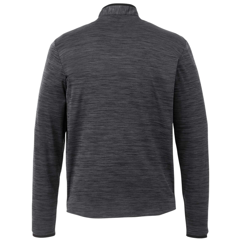 Mather Performance Knit Half Zip with Thumb Holes for Men Transfer - Heather Dark Charcoal - Back Flat