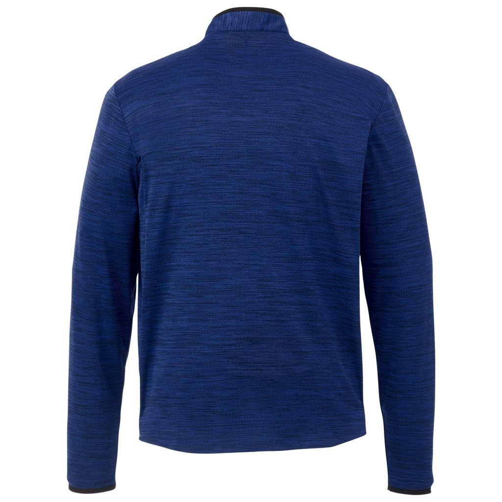 Mather Performance Knit Half Zip with Thumb Holes for Men Transfer - New Royal Heather - Back Flat