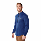 Mather Performance Knit Half Zip with Thumb Holes for Men Transfer - New Royal Heather - Flat