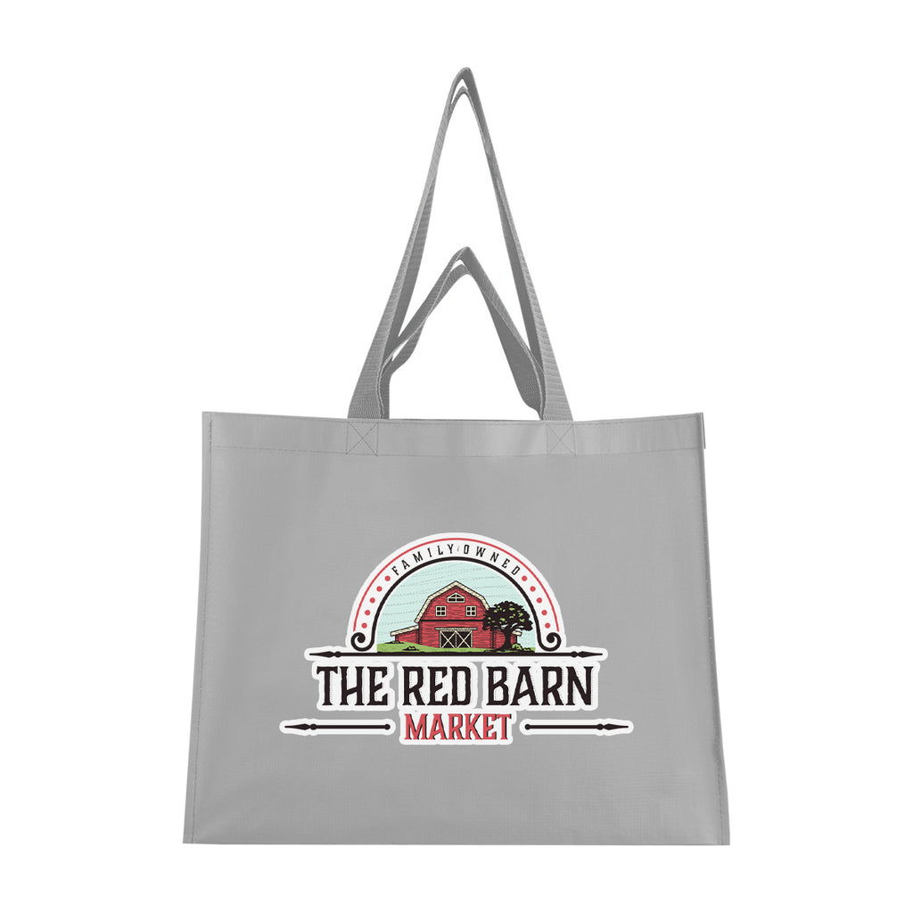 Matte Laminated Recycled Dual Handle Shopper Tote Bag - Gray - Colorbrite