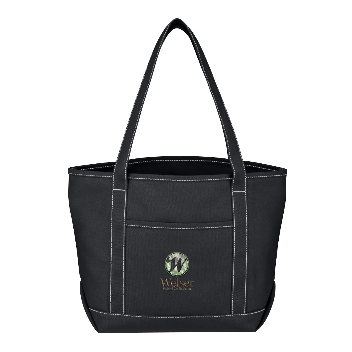 Medium Cotton Canvas Yacht Tote Bag, 24 oz - Embroidery