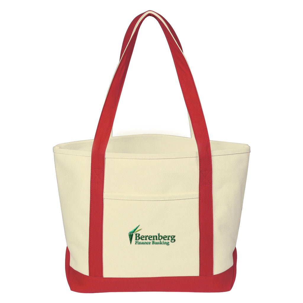 Medium Starboard Recycled Cotton Canvas Tote, 24 oz - Embroidery