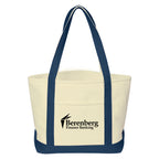 Medium Starboard Recycled Cotton Canvas Tote, 24 oz - Navy - Silk Screen