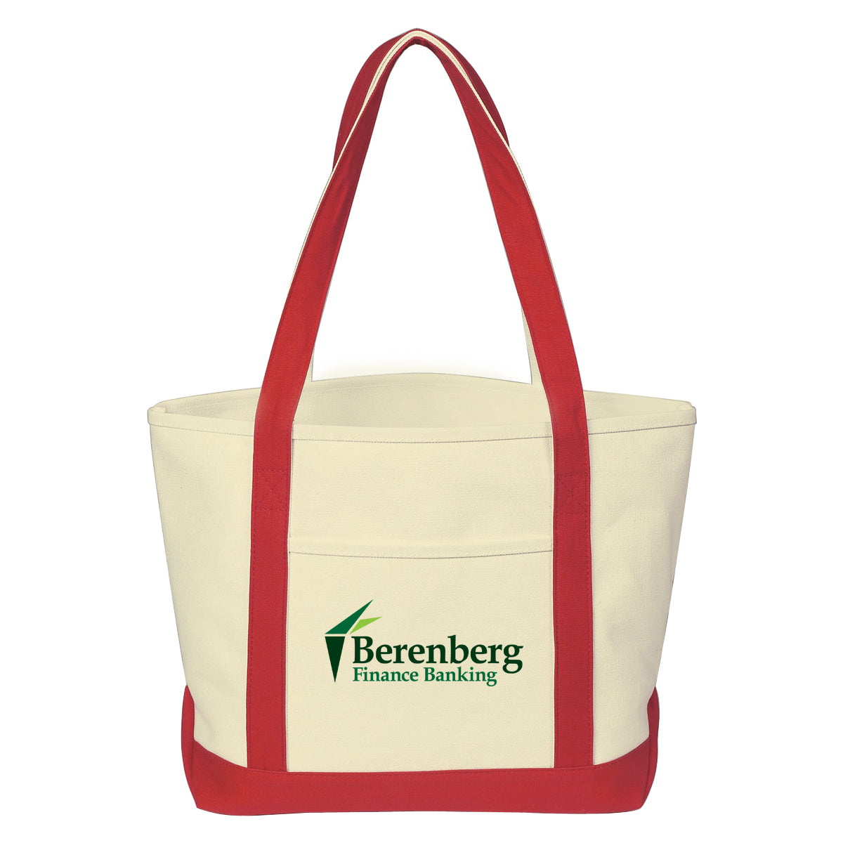 Medium Starboard Recycled Cotton Canvas Tote, 24 oz - Red - Colorbrite