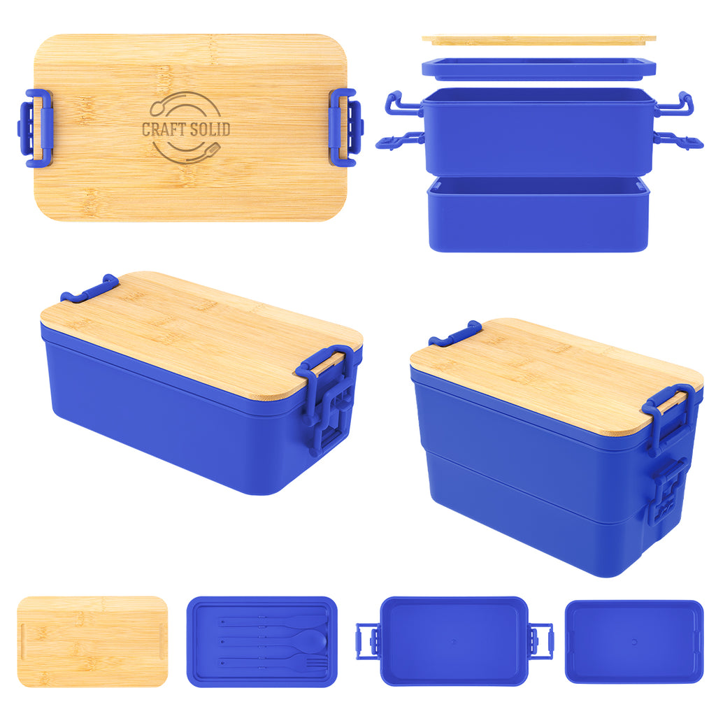 Mega Bites Bento Box, Stackable - Laser Engraving