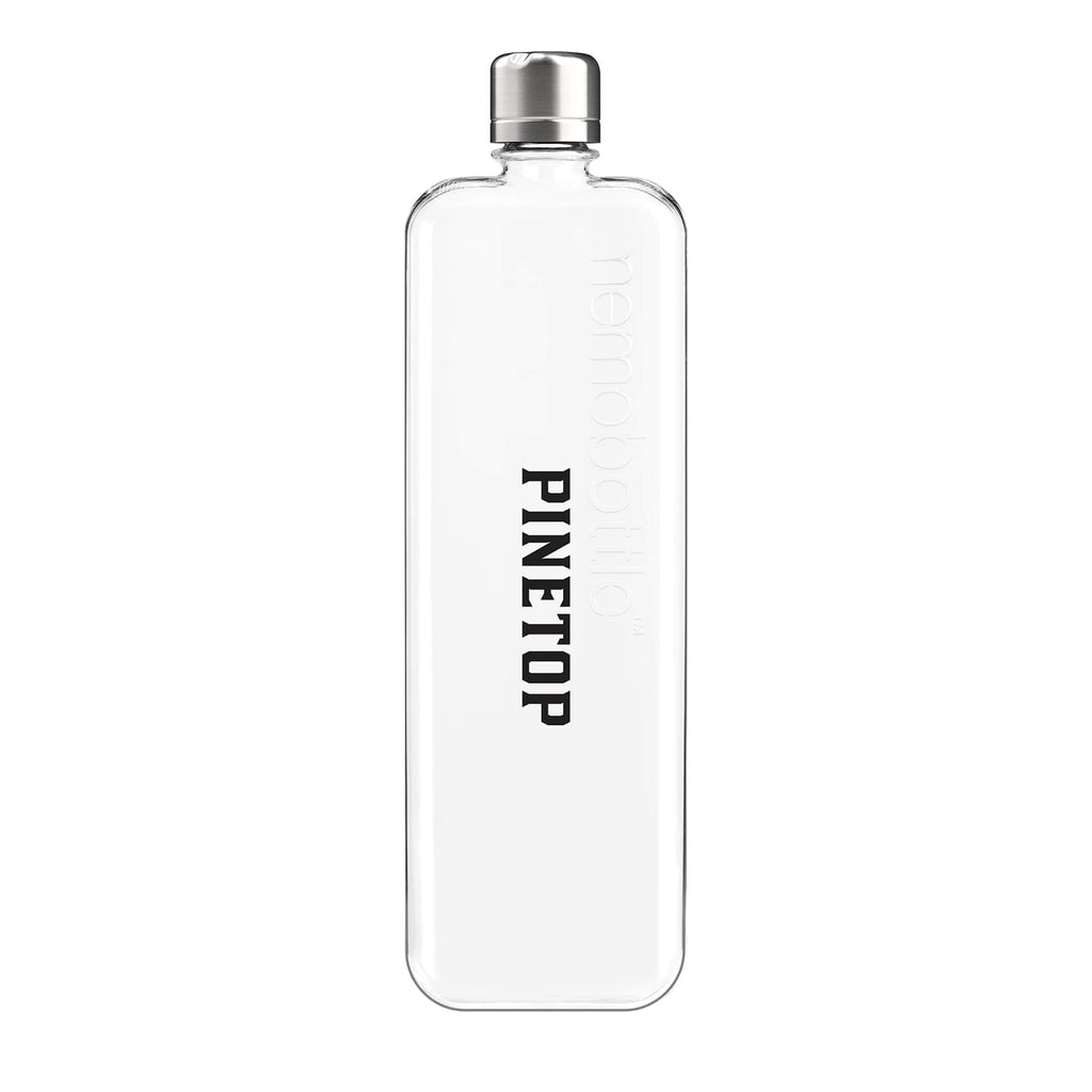 memobottle Slim Flat Water Bottle, 15 oz - Clear - Front