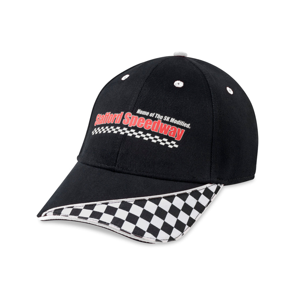 Merrimack Hat Co. Checkered Flag Race Cap Transfer - Black/White - View 1