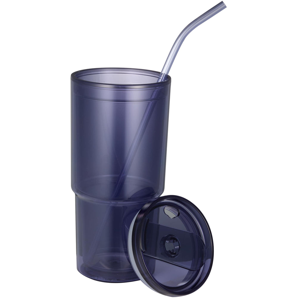 Mia Recycled Acrylic Tumbler with Swivel Lid, 24 oz - Future Dusk - Lid