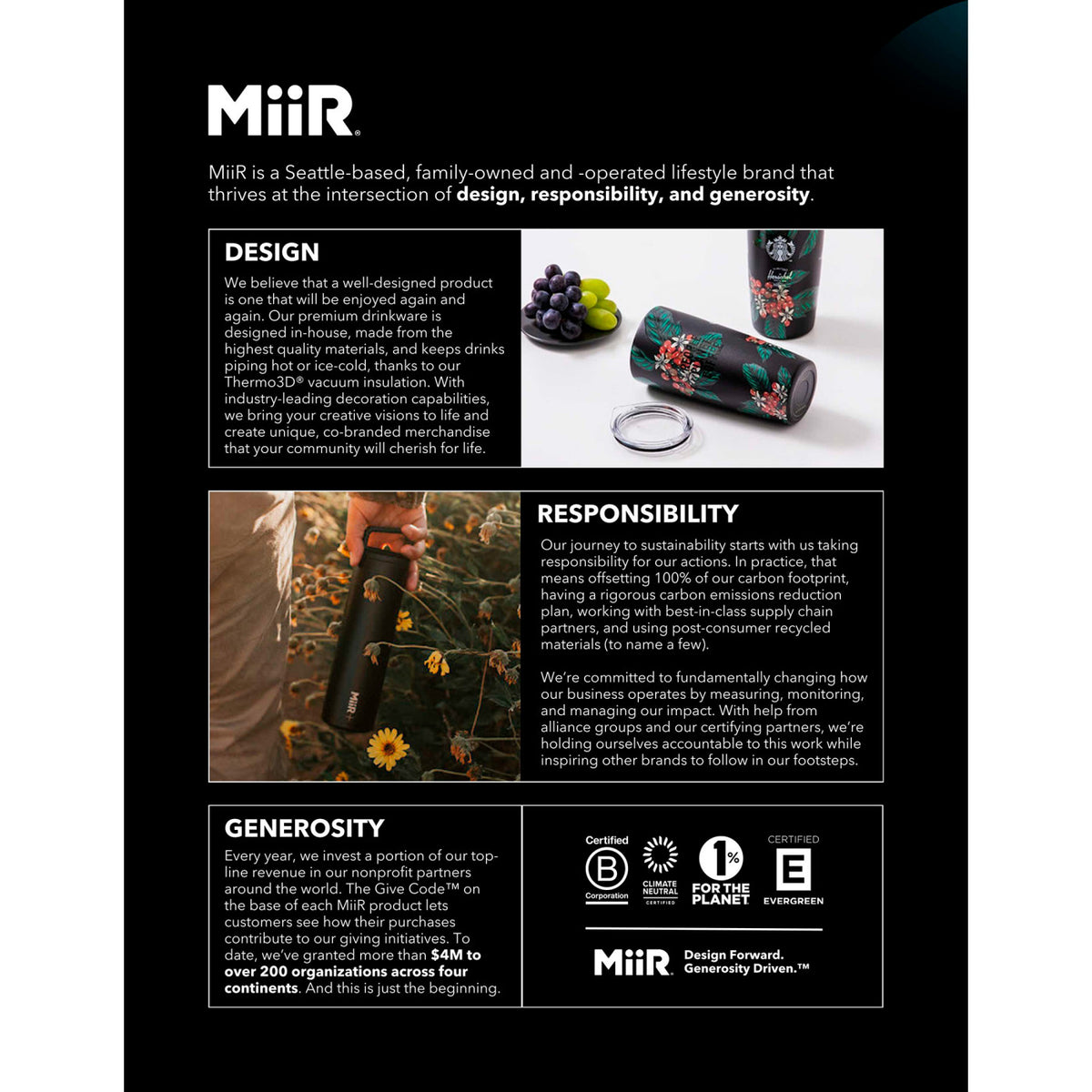 MiiR Classic Insulated Camp Cup, 12 oz Laser Engraving - Black Powder - View 7