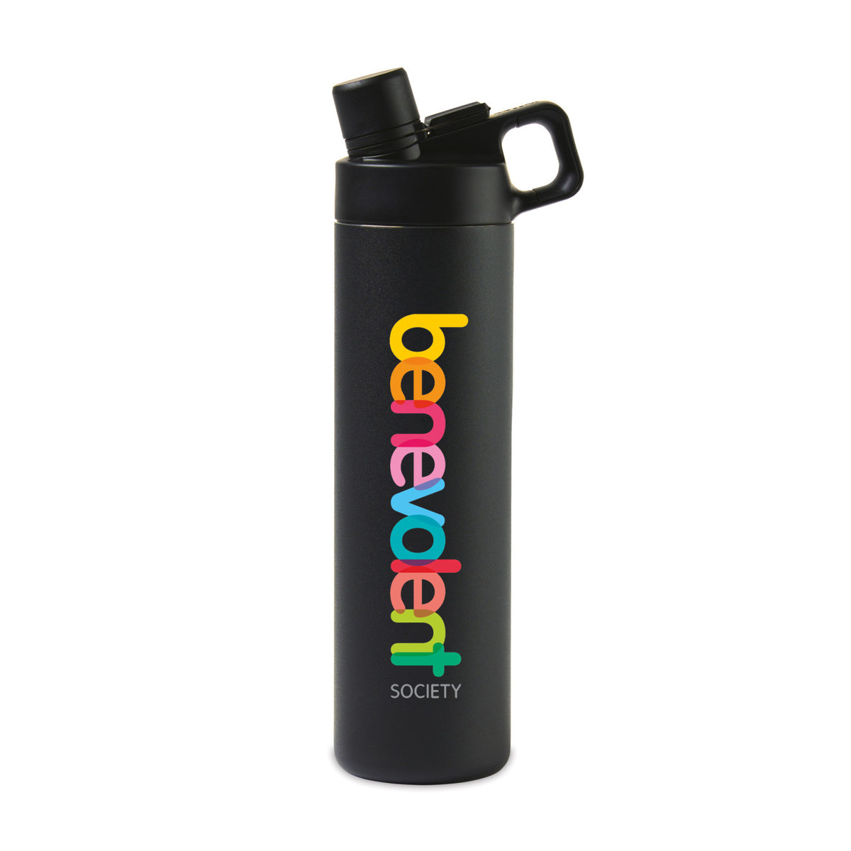 MiiR Wide Mouth Bottle with Hatchback Chug Lid, 20 oz Full Color - Black Powder - View 2