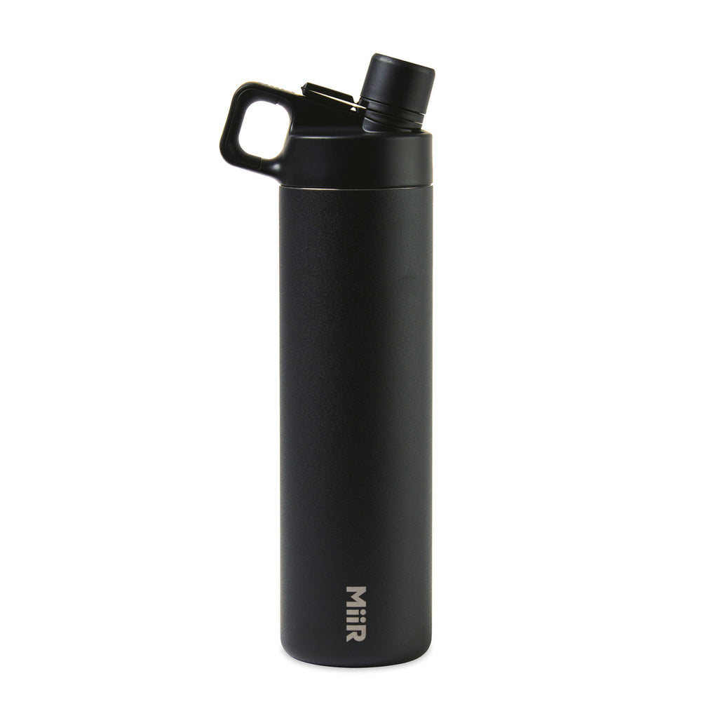 MiiR Wide Mouth Bottle with Hatchback Chug Lid, 20 oz Full Color - Black Powder - View 5