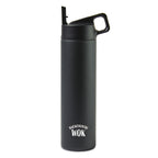 MiiR Wide Mouth Bottle with Leakproof Straw Lid, 20 oz Laser Engraving - Black Powder - View 1
