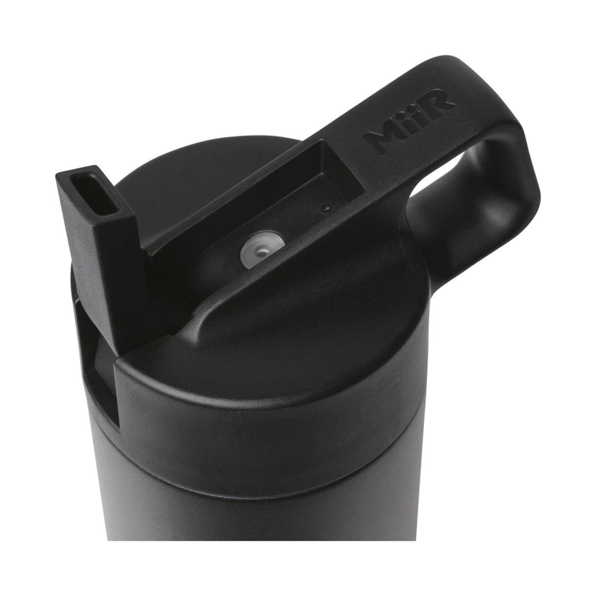 MiiR Wide Mouth Bottle with Leakproof Straw Lid, 20 oz Laser Engraving - Black Powder - View 5