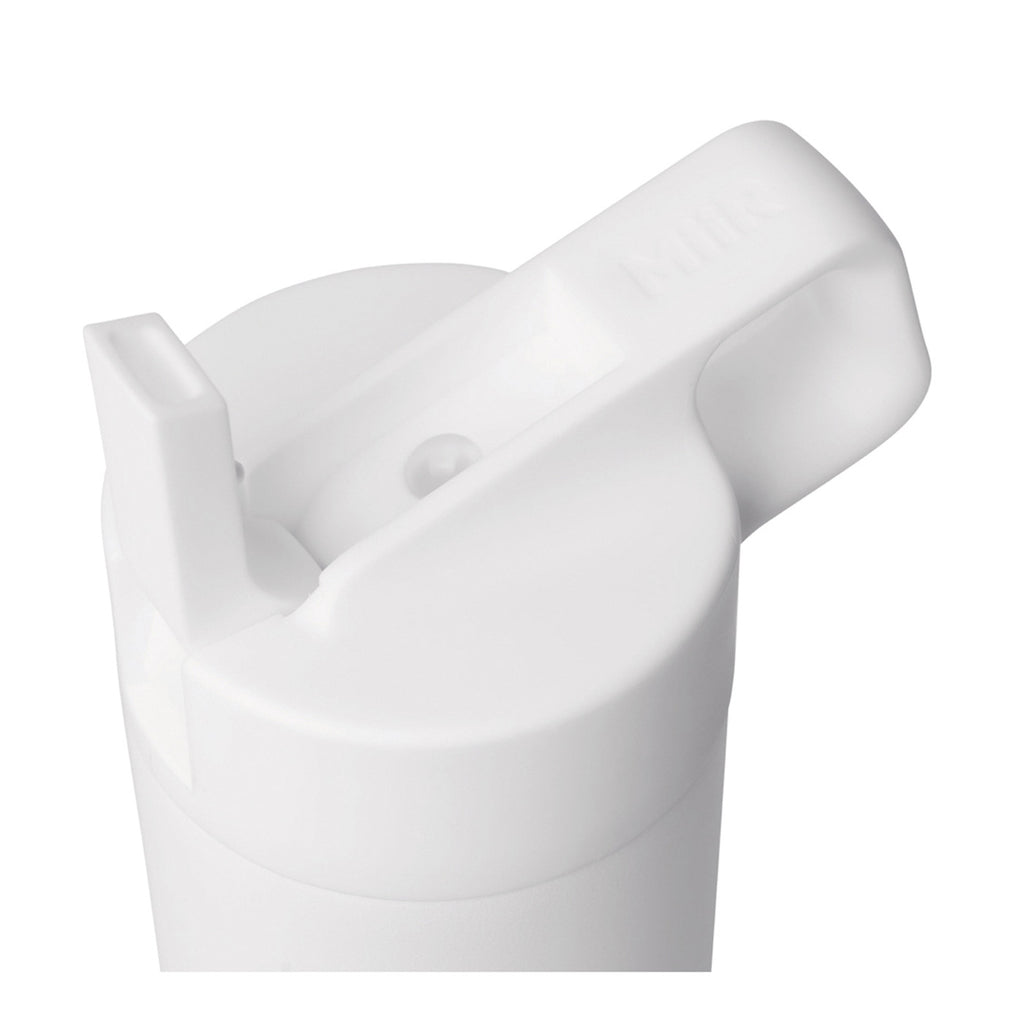 MiiR Wide Mouth Bottle with Leakproof Straw Lid, 20 oz Laser Engraving - White Powder - View 3