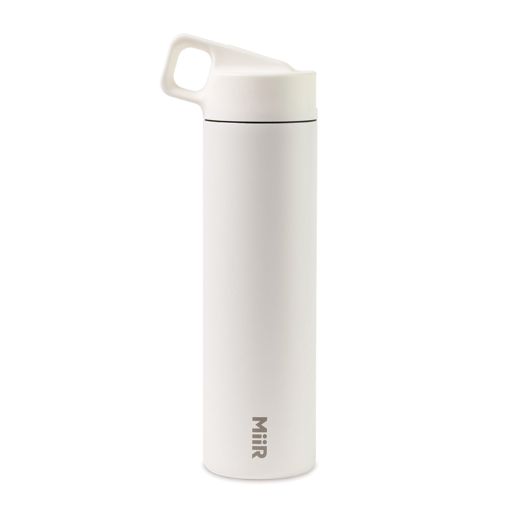 MiiR Wide Mouth Bottle with Leakproof Straw Lid, 20 oz Laser Engraving - White Powder - View 5