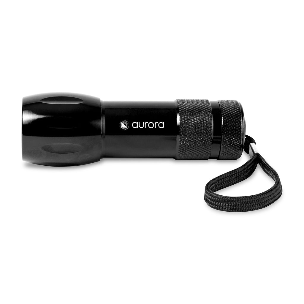 Mini Aluminum LED Flashlight with Strobe - Black - View 2