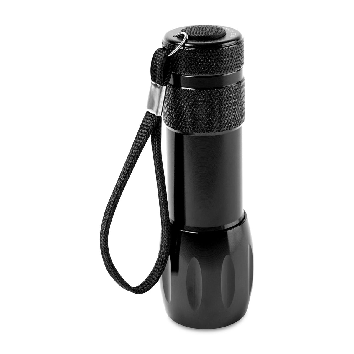 Mini Aluminum LED Flashlight with Strobe - Black - View 3