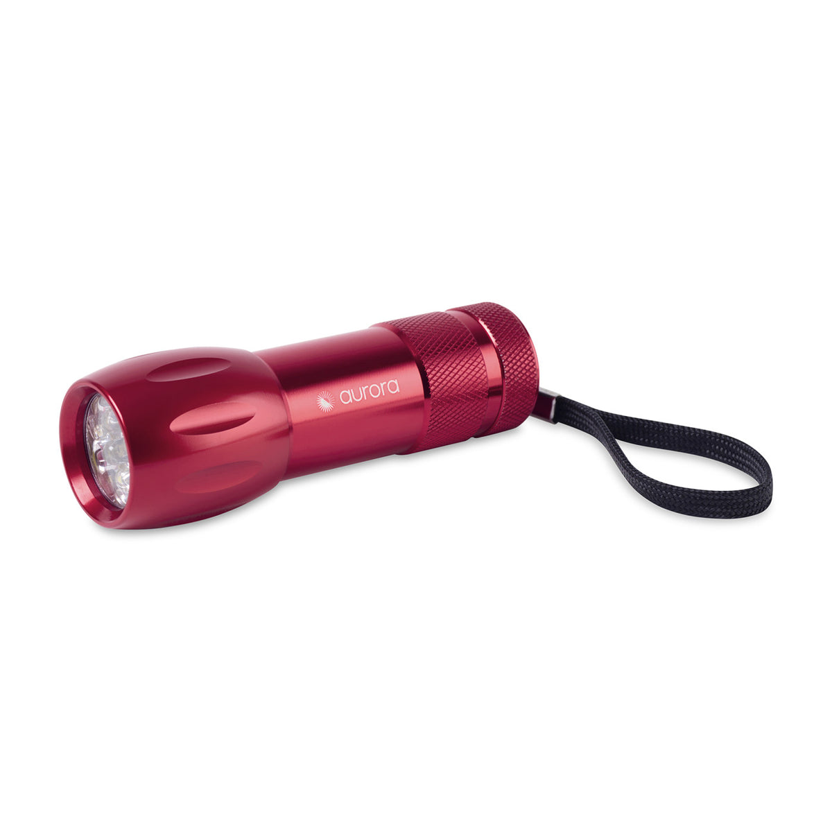 Mini Aluminum LED Flashlight with Strobe - Red - View 1