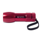 Mini Aluminum LED Flashlight with Strobe - Red - View 2