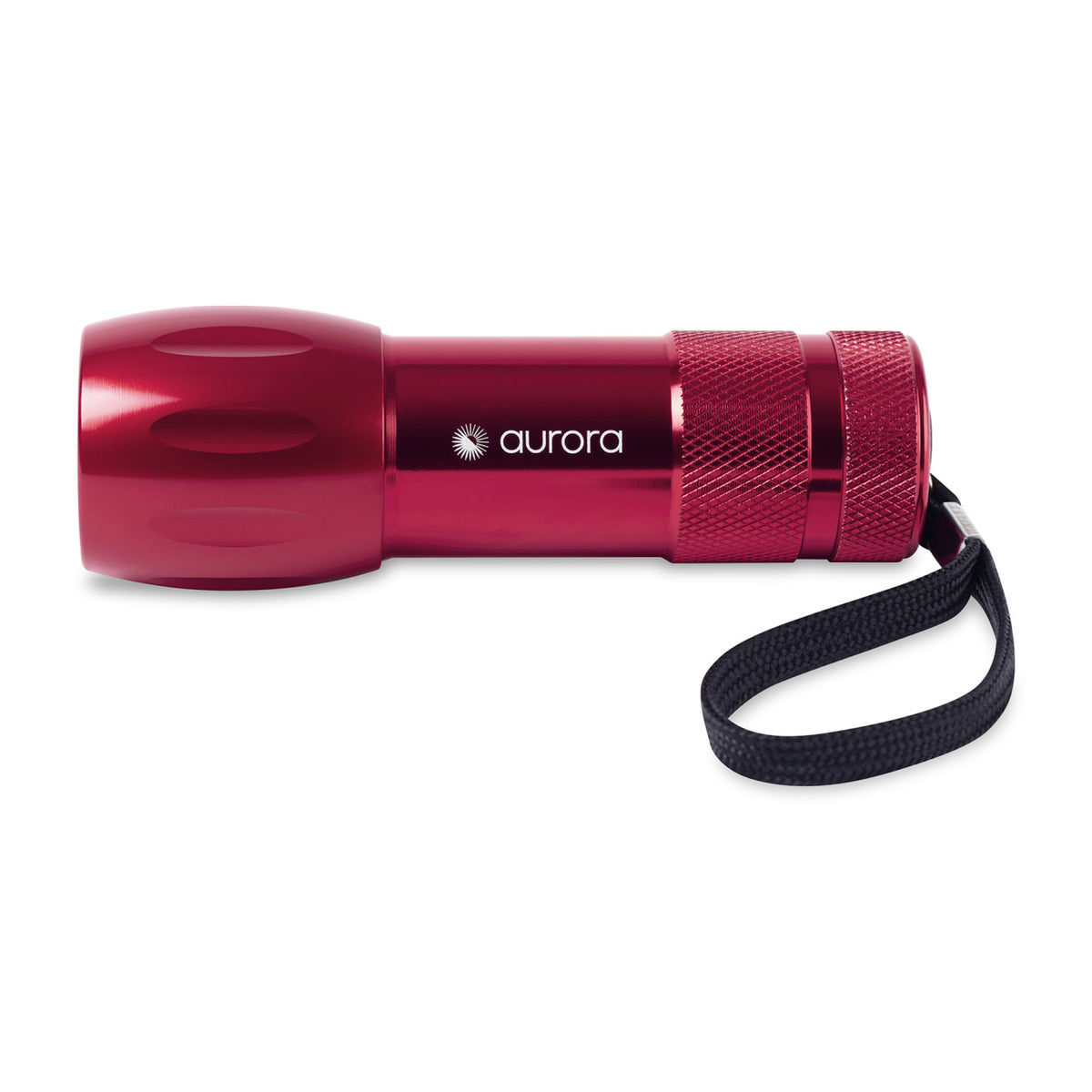 Mini Aluminum LED Flashlight with Strobe - Red - View 2