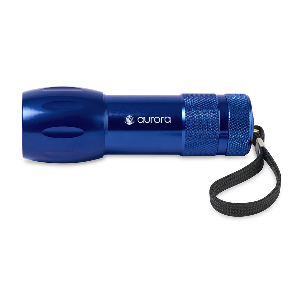 Mini Aluminum LED Flashlight with Strobe - Royal Blue - View 2