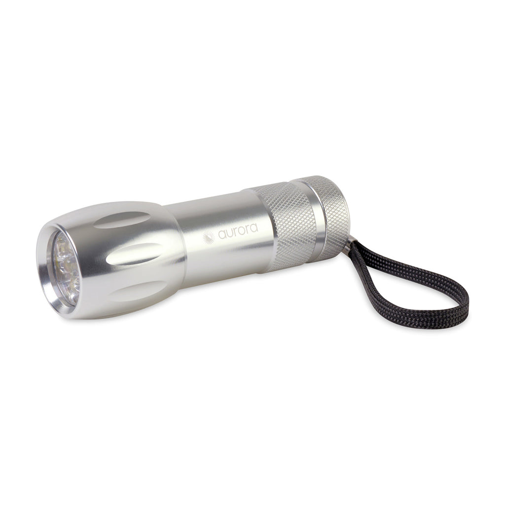 Mini Aluminum LED Flashlight with Strobe - Silver - View 1