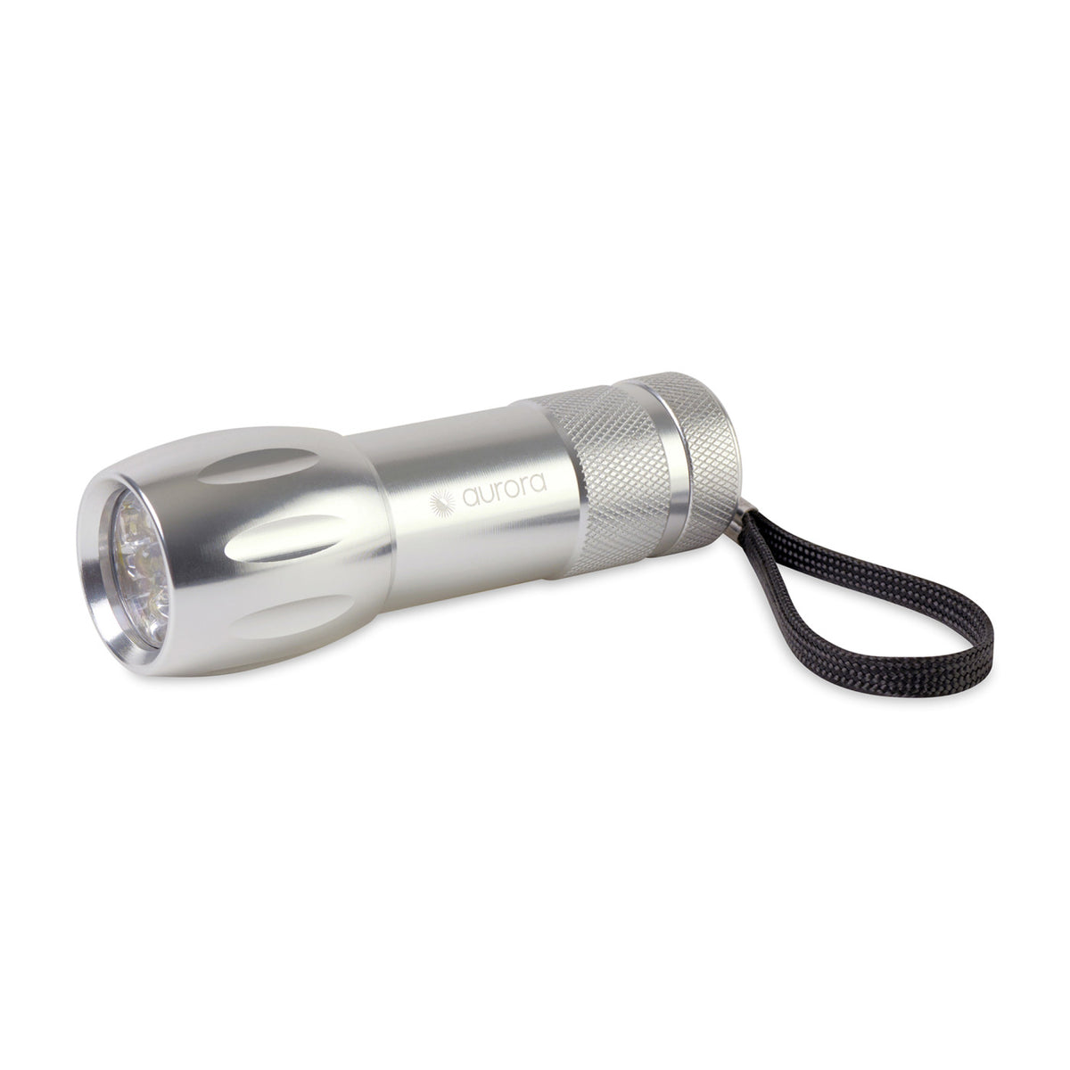 Mini Aluminum LED Flashlight with Strobe - Silver - View 1