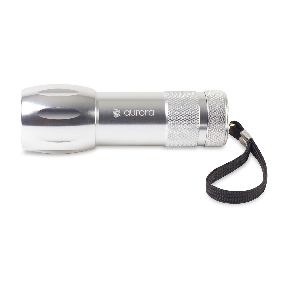 Mini Aluminum LED Flashlight with Strobe - Silver - View 2