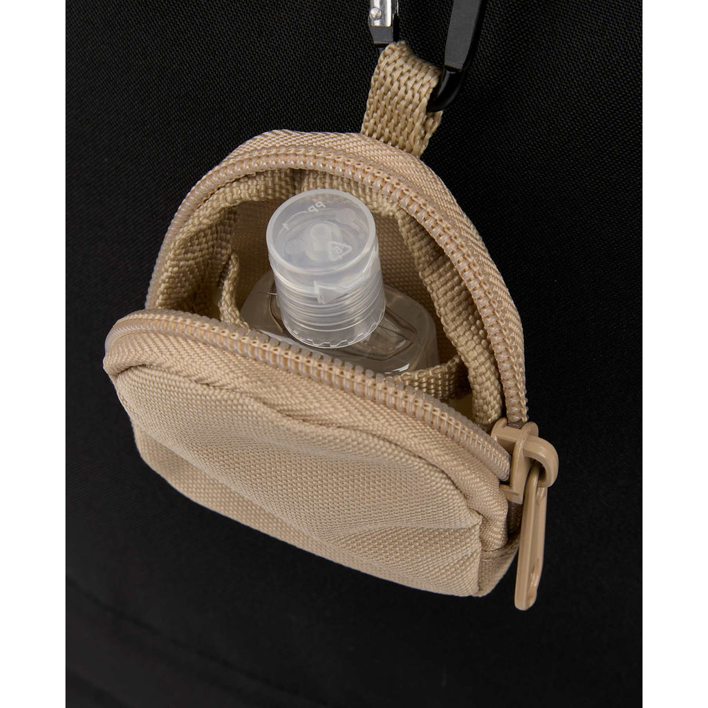Mini Backpack Bag Charm with Earbud Pocket Full Color - Natural - Propped 2