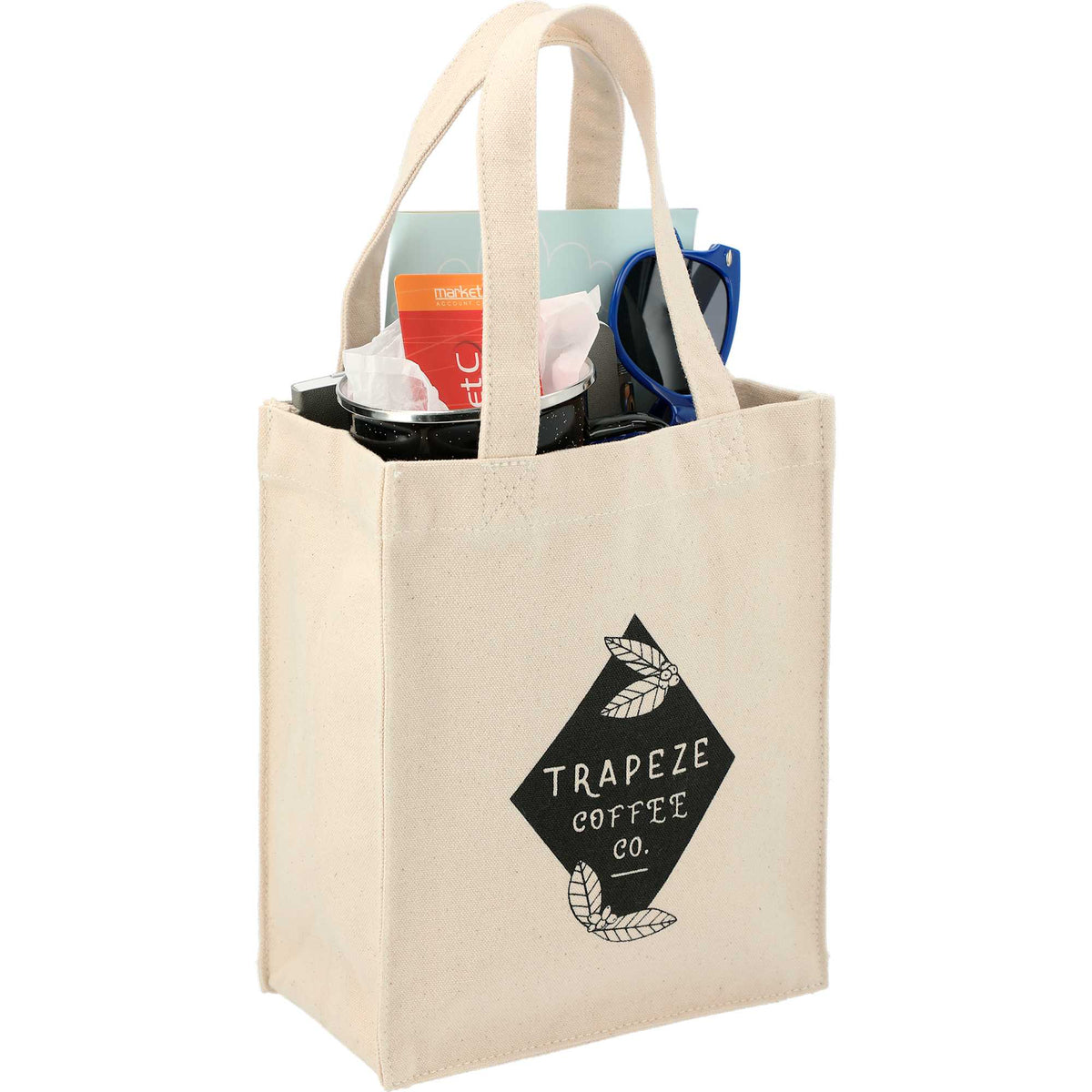 Mini Cotton Canvas Gift Tote, 10 oz Transfer - Natural - Photo
